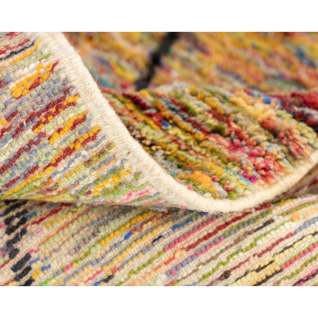 Contemporary Hand-Knotted Wool Rug by Azele Studio For Sale - Image 3 of 9