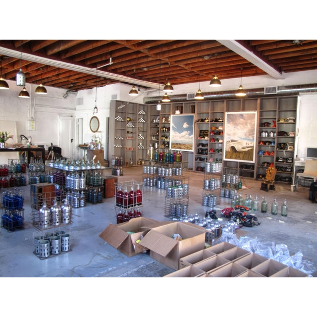 Mid-Century Modern Set of 6 Vintage Argentine Seltzer Bottles | the Agua Collection "Ocean Ed." | 1930s Antique Bottles For Sale - Image 3 of 6