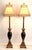 Lamps Maitland Smith Black Marble Pair & Silk Shades For Sale - Image 10 of 12