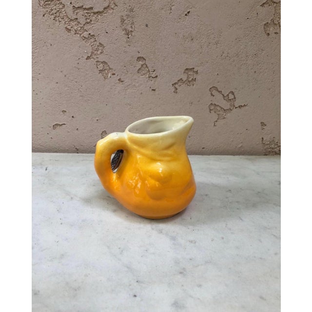 Mid-Century Modern Majolica Pitcher With Cicada Sicard Circa 1950 For Sale - Image 3 of 5