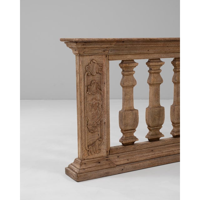 Late 18th Century 1780s French Hand-carved Oak Balustrade For Sale - Image 5 of 18