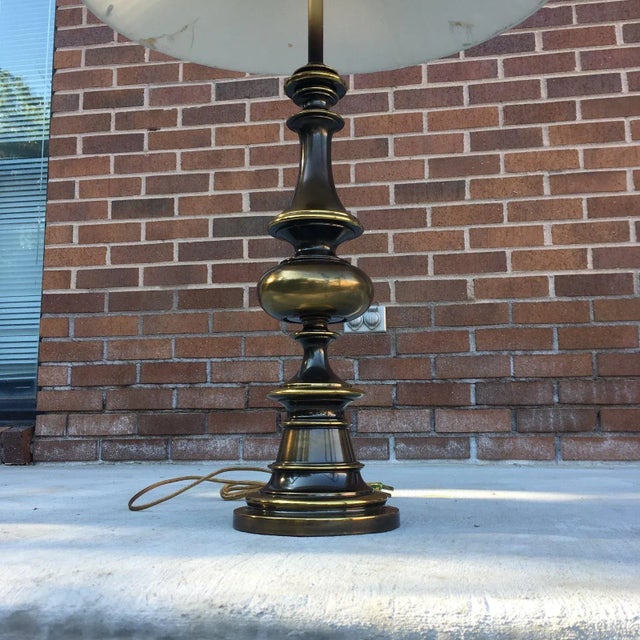Westwood Lamps Solid Brass Bulbous Table Lamp With Shade From Westwood For Sale - Image 4 of 14