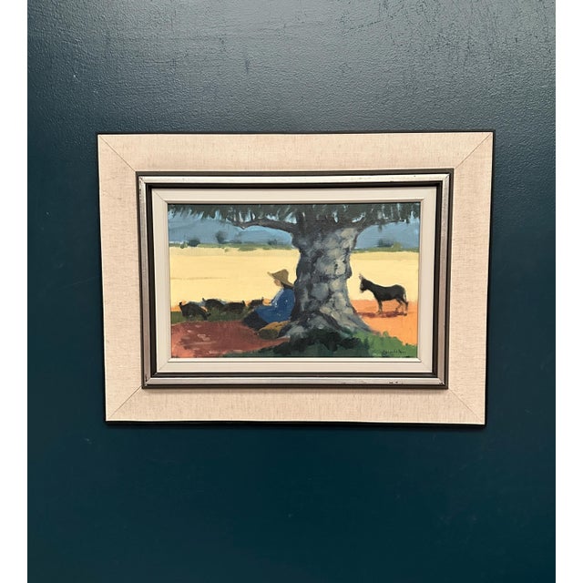Stig Wernheden, Shepherd, 1960s, Oil Painting on Canvas, Framed For Sale - Image 6 of 11