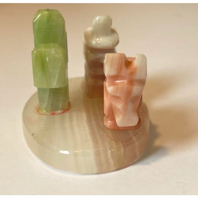 Late 20th Century Vintage Mexican Onyx Art Figurine For Sale - Image 5 of 7