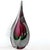 Contemporary Signed Art Glass Sommerso Teardrop Sculpture Paperweight, Red & Green Encased Glass For Sale - Image 3 of 6