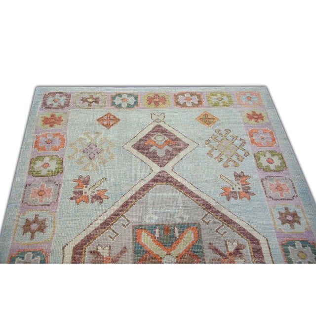 Modern Turkish Oushak Rug 4'2" x 6'4" For Sale - Image 4 of 6