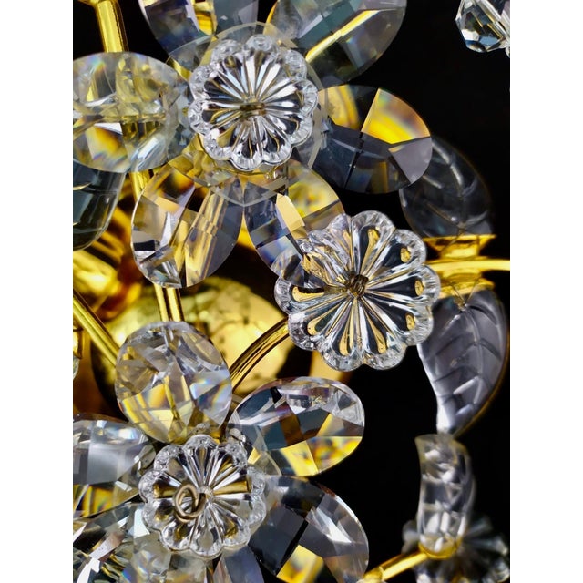 1980s Crystals Bakalowits Flower Wall Lighting, Austria, 1980s, Set of 2 For Sale - Image 5 of 9