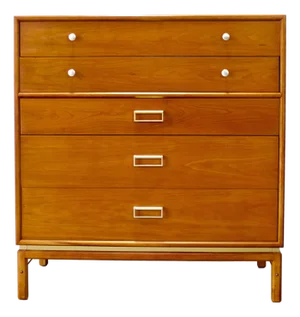 Drexel Furniture Cherry “Sun Coast” Dresser / Highboy Designed by Kipp Stewart & Stewart MacDougall