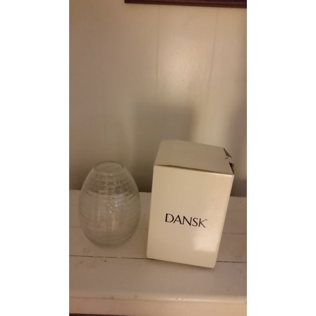 Here's another fine example of Dansk glassware that was produced in 2000 in Romania. It is the Glace 9" large vase and it...