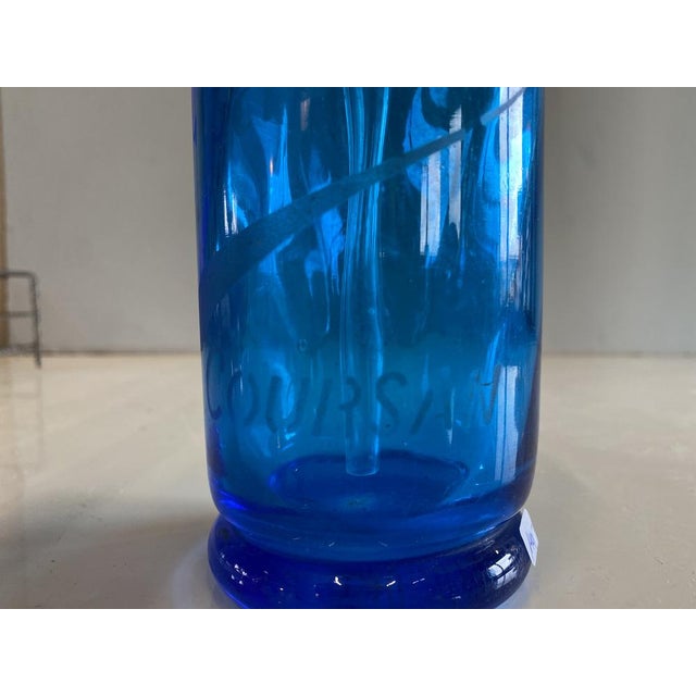 Small Blue Glass Seltzers Soda Syphons Bottles, 1890s, Set of 2 For Sale - Image 15 of 16