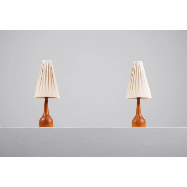 Wood Table Lamps, Sweden, 1960s, Set of 2 For Sale - Image 7 of 10