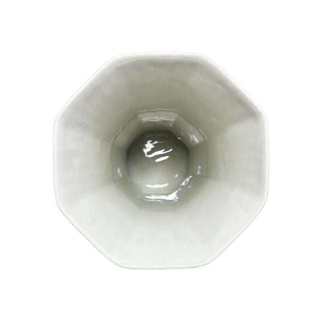 Large Vintage Hand-Painted Trumpet Vase by W.G. Andringa for Royal Delft, 1977 For Sale - Image 14 of 17
