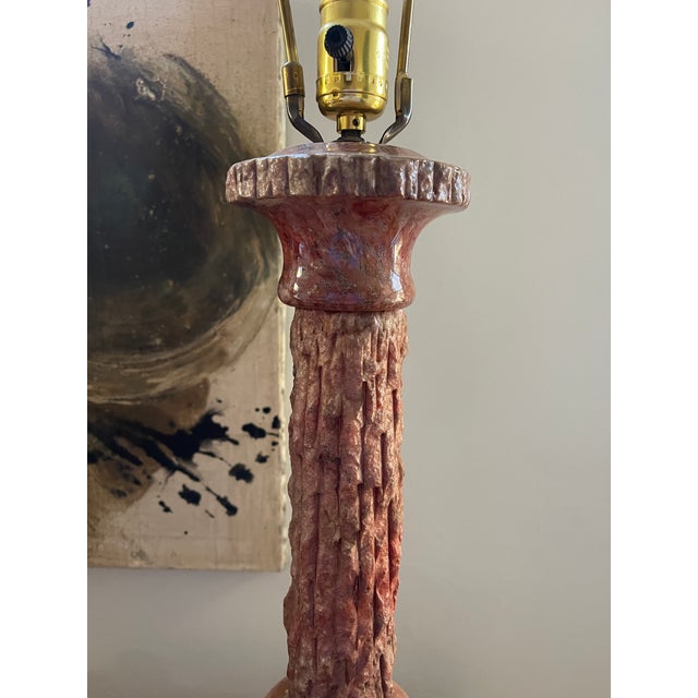 1970s Marble Column Lamps - a Pair For Sale - Image 4 of 12