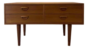 Feldballes Møbelfabrik Model #50 Teak Tv Stand / Chest Designed by Kai Kristiansen
