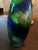 Contemporary Contemporary Blue Green Glass Swirl Vase For Sale - Image 3 of 8