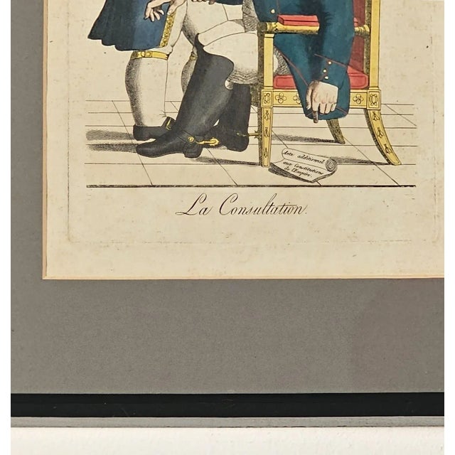 Early 19th Century "La Consultation", Political Engraving, France, Early 19th Century For Sale - Image 5 of 5