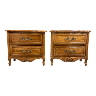 1990s Vintage Louis XV Maple Nightstands - a Pair For Sale