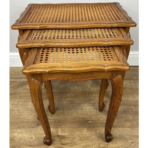 A charming set of Vintage French Louis nested tables, beautifully crafted with elegant curves and classic proportions,...