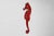 Red Belgian Ceramic Red Seahorse Plaque by André Bayer, 1960s For Sale - Image 8 of 11