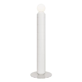 Handcrafted Ceramic Floor Lamp in White Glaze For Sale