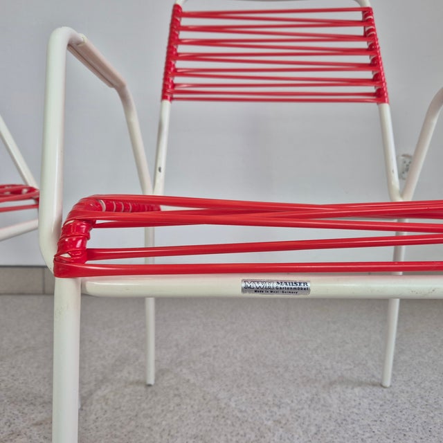 Red Mid-Century Modern Red Spaghetti Armchair from Mauser, 1970s For Sale - Image 8 of 8
