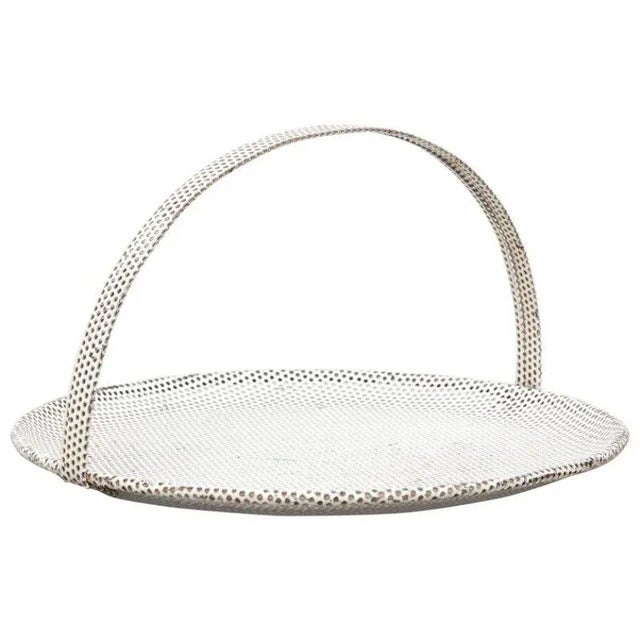 Enameled White Metal Plate by Mathieu Matégot for Artimeta, 1950s For Sale - Image 11 of 11