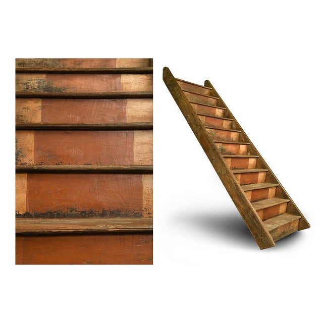 Large wooden staircase. Vintage teak furniture. Antique teak is an extremely dense wood with an exceptional resistance to...