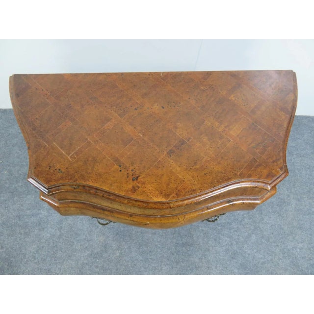 Mid 20th Century Italain Burlwood Inlaid Commode For Sale In Philadelphia - Image 6 of 8