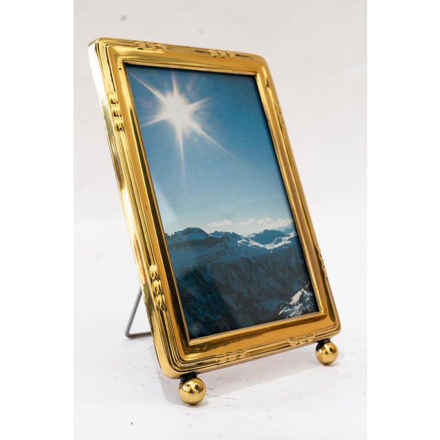Art Deco Brass Picture Frame, 1920s | Chairish