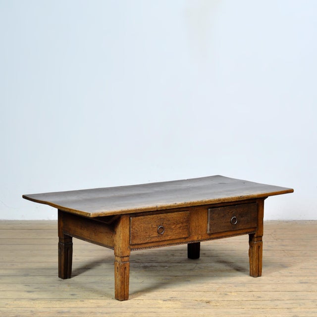 Rustic Oak Coffee Table, 1820s For Sale - Image 3 of 15