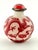 Asian Chinese Peking Glass Snuff Bottle-Carved Red Cameo Overlay Dragon & Phoenix Design, 19th Century For Sale - Image 3 of 9