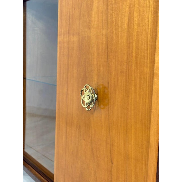 Brown Mid-Century Modern Bar Cabinet in Birch For Sale - Image 8 of 11