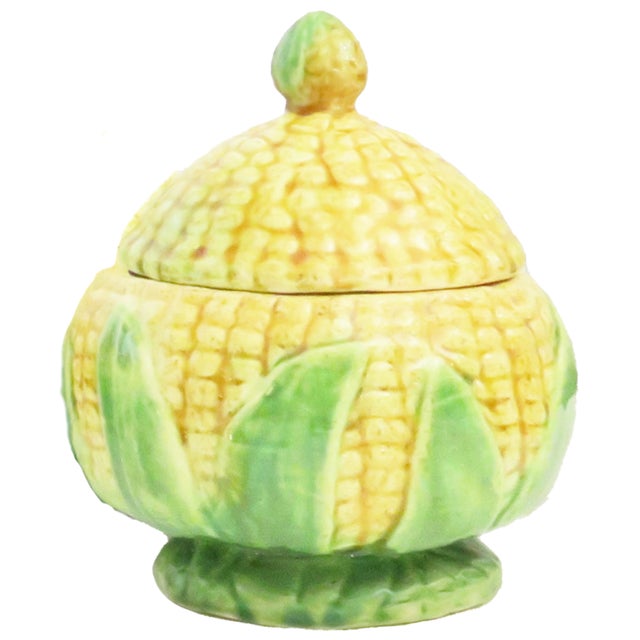 What a fun accent to add to your tabletop dinnerware place setting! This whimsical corn motif lidded bowls are in the...
