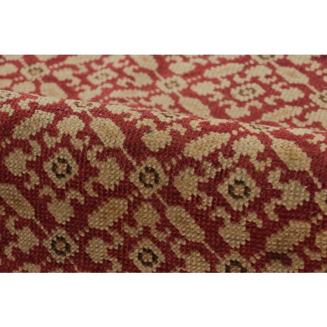 Traditional Antique Karabagh Rug in Beige and Pink With Floral Patterns - Rug & Kilim For Sale - Image 3 of 8