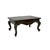 Unique Vintage French Provincial Style Carved Two Tone Green and Brown Coffee Table For Sale - Image 4 of 13