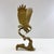 Capture the power and beauty of nature with this striking vintage brass eagle sculpture. Depicting an eagle descending...