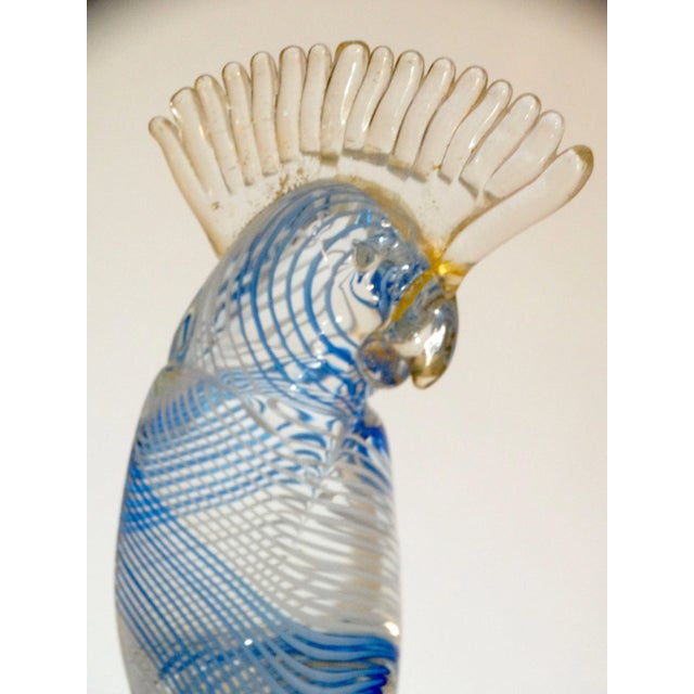 Italian Murano Glass Cockatoo Bird, 15 Inches For Sale - Image 14 of 14