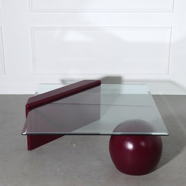 Postmodern Post Modern Shapes and Glass Coffee Table - 1980's For Sale - Image 3 of 7