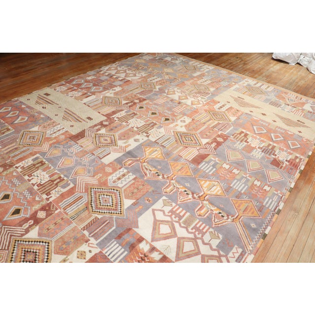 Mid-Century Modern Vintage Oversize Moroccan Rug For Sale - Image 3 of 12