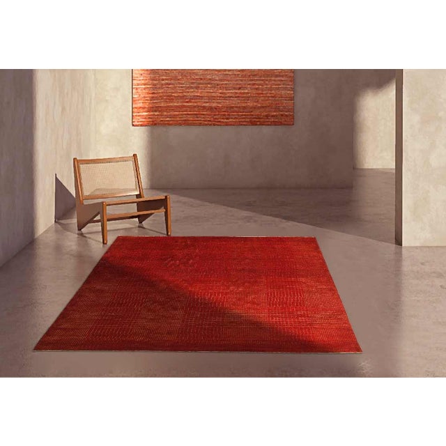 2020s Fine Hand Knotted Silk Modern Rug For Sale - Image 5 of 5