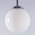 Glass French Tabac Opal Glass Pendant Lamp, 1950s For Sale - Image 7 of 11