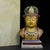 This is a vintage Shoushan stone bust of Guanyin, the Bodhisattva of Compassion. The figure features a serene expression...