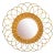 Circular Mirror in Rattan For Sale