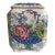 Vintage Hand-Painted Floral Ceramic Lidded Jar, Chinoiserie Motif For Sale