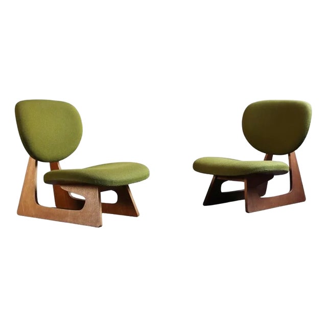 1970s Pair of Teiza Chairs by Junzo Sakakura and Daisaku Cho For Sale