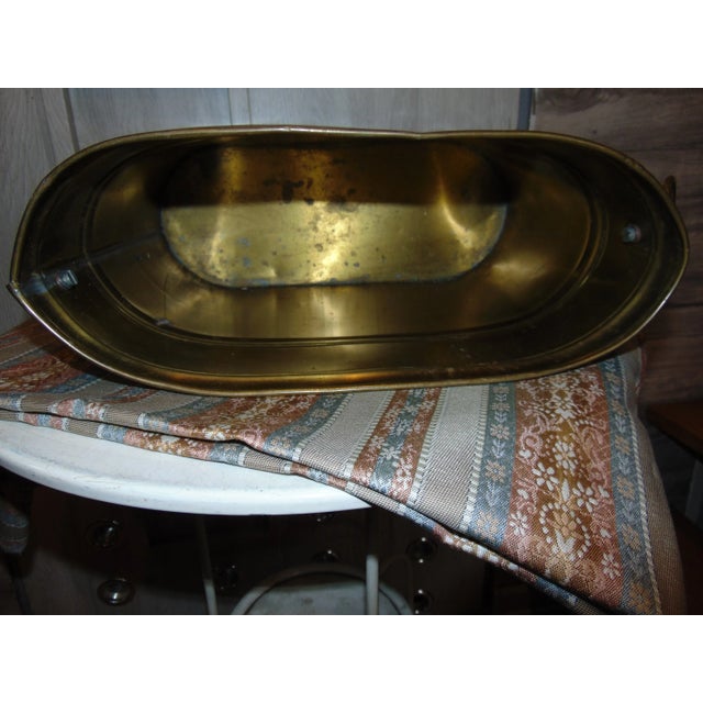 Vintage Brass Wood Container, 1970s For Sale - Image 4 of 6