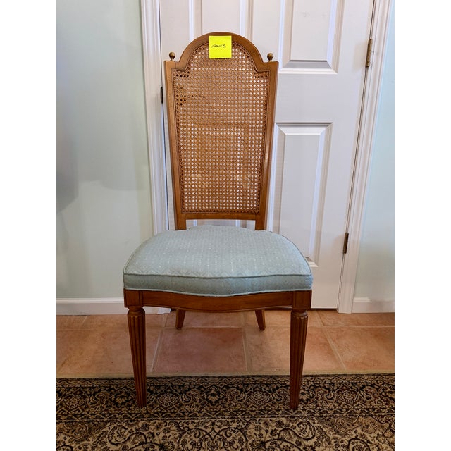 1970s Hollywood Regency Faux Bamboo Dining Set by Thomasville / American Drew - 8 Chairs For Sale - Image 9 of 17