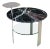 Red Levanto Marble & Satin Stainless Steel Coffee Table by Cupioli For Sale