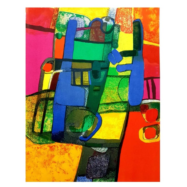 Wood Maurice Estève - Composition - Original Lithograph 1969 For Sale - Image 7 of 8