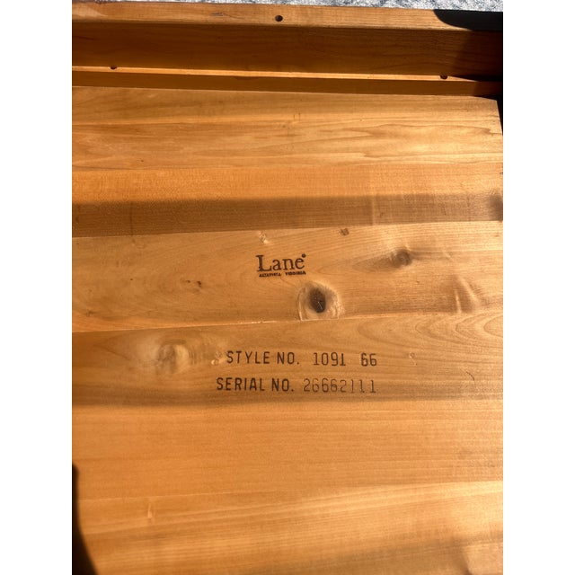 Vintage Lane Furniture Parquet Oak Coffee Table, Restored Mid Century Modern For Sale In Portland, OR - Image 6 of 6